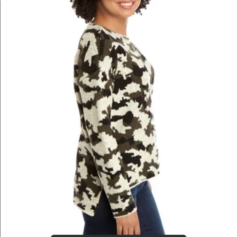 NWT Workshop Camouflage High Low Sweater Size XS - Picture 3 of 12